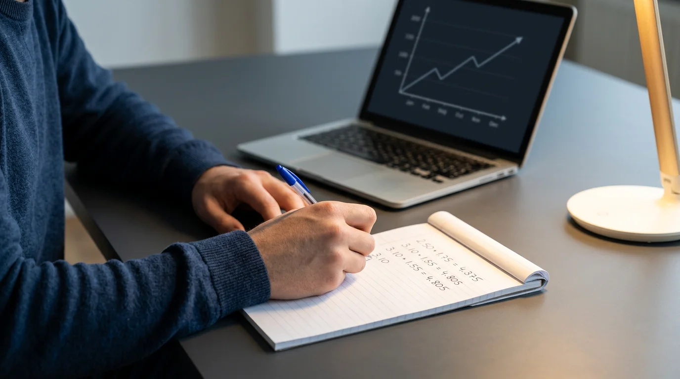 Trin-for-trin odds-beregning af et pare væddemål med decimal odds